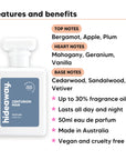 Centurion Man perfume scent notes, top notes Bergamot, Apple, Plum, heart notes Mahogany, Geranium, Vanilla, base notes Cedarwood, Sandalwood, Vetiver