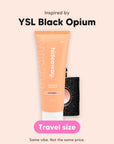 hideaway. Mini Black Essence Shampoo, inspired by YSL Black Opium, travel size, made in Australia
