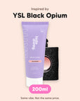 hideaway. Black Essence Shower Mousse, inspired by YSL Black Opium, 200ml, made in Australia