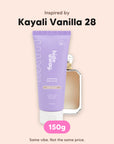 hideaway. Vanilla Delight Body Scrub, inspired by Kayali Vanilla 28, 150g, made in Australia
