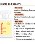 Flora Fever perfume scent notes, top notes Apricot, Marigold, Orange Blossom, heart notes Spices, Carnation, Gardenia, Rose, base notes Tolu Balsam, Sandalwood, Vanilla, Musk