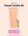 hideaway. Mini Vanilla Delight Conditioner, inspired by Kayali Vanilla 28, travel size, made in Australia
