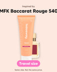 hideaway. Mini Aurora Rouge Shampoo, inspired by MFK Baccarat Rouge 540, travel size, made in Australia