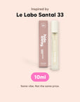 hideaway. Sandalwood Grove Perfume 10ml, inspired by Le Labo Santal 33, made in Australia