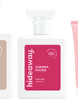 Six full size hideaway. products, three perfumes and three body