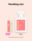 hideaway. Sun Kissed perfume 10ml travel size beside the 50ml bottle, handbag size