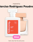 hideaway. Alter Ego perfume 50ml beside the Narciso Rodriguez Poudree bottle it is inspired by, handmade on the Gold Coast