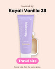 hideaway. Mini Vanilla Delight Body Wash, inspired by Kayali Vanilla 28, travel size, made in Australia