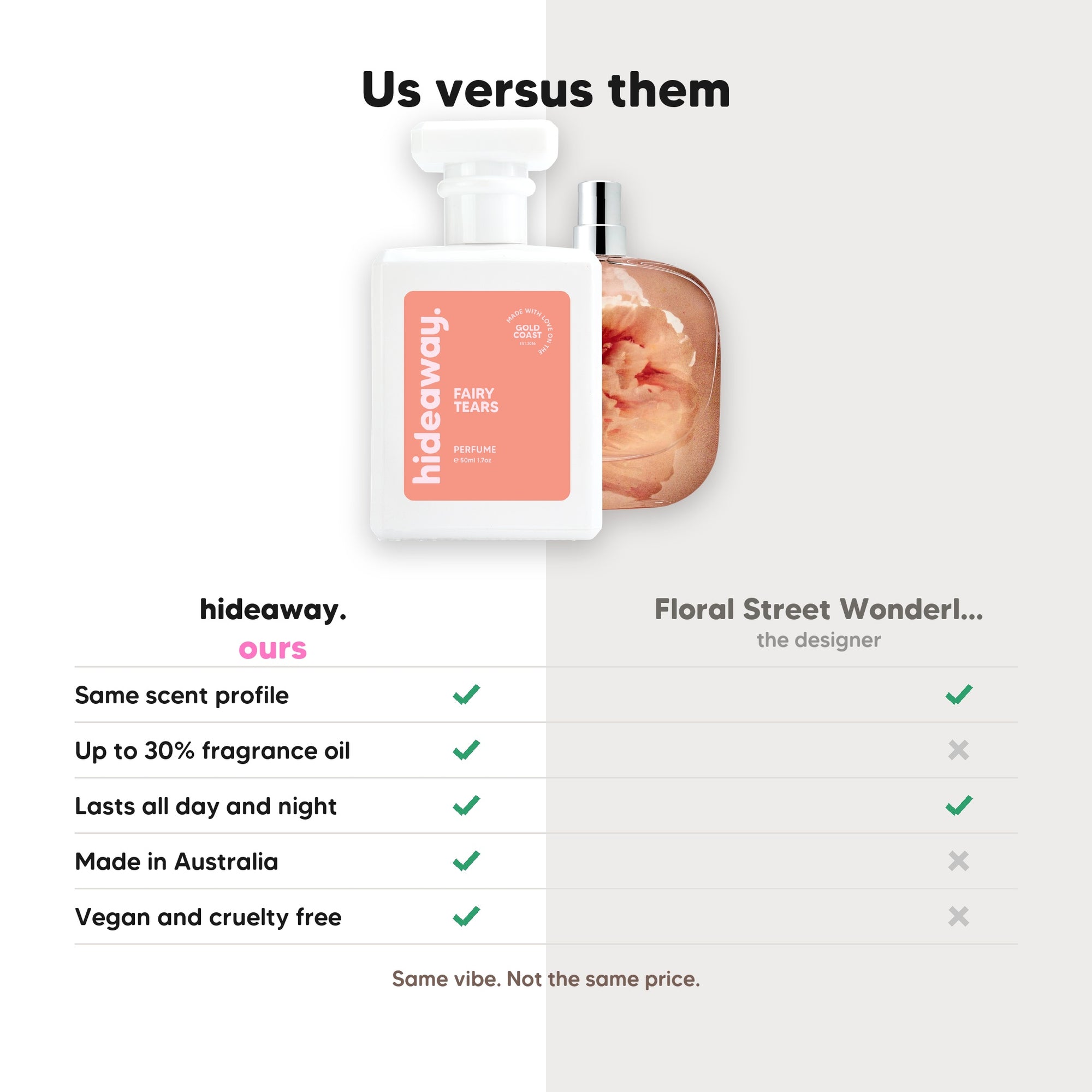 hideaway. Fairy Tears perfume compared to Floral Street Wonderland Peony, same scent profile and up to 30% fragrance oil, made in Australia, vegan and cruelty free