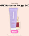 hideaway. Aurora Rouge Body Wash, inspired by MFK Baccarat Rouge 540, 250ml, made in Australia