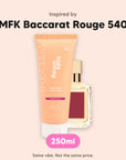 hideaway. Aurora Rouge Hair Mask, inspired by MFK Baccarat Rouge 540, 250ml, made in Australia