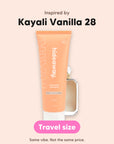 hideaway. Mini Vanilla Delight Shampoo, inspired by Kayali Vanilla 28, travel size, made in Australia