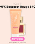 hideaway. Mini Aurora Rouge Hair Mask, inspired by MFK Baccarat Rouge 540, travel size, made in Australia
