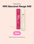hideaway. Aurora Rouge Perfume 10ml, inspired by MFK Baccarat Rouge 540, made in Australia